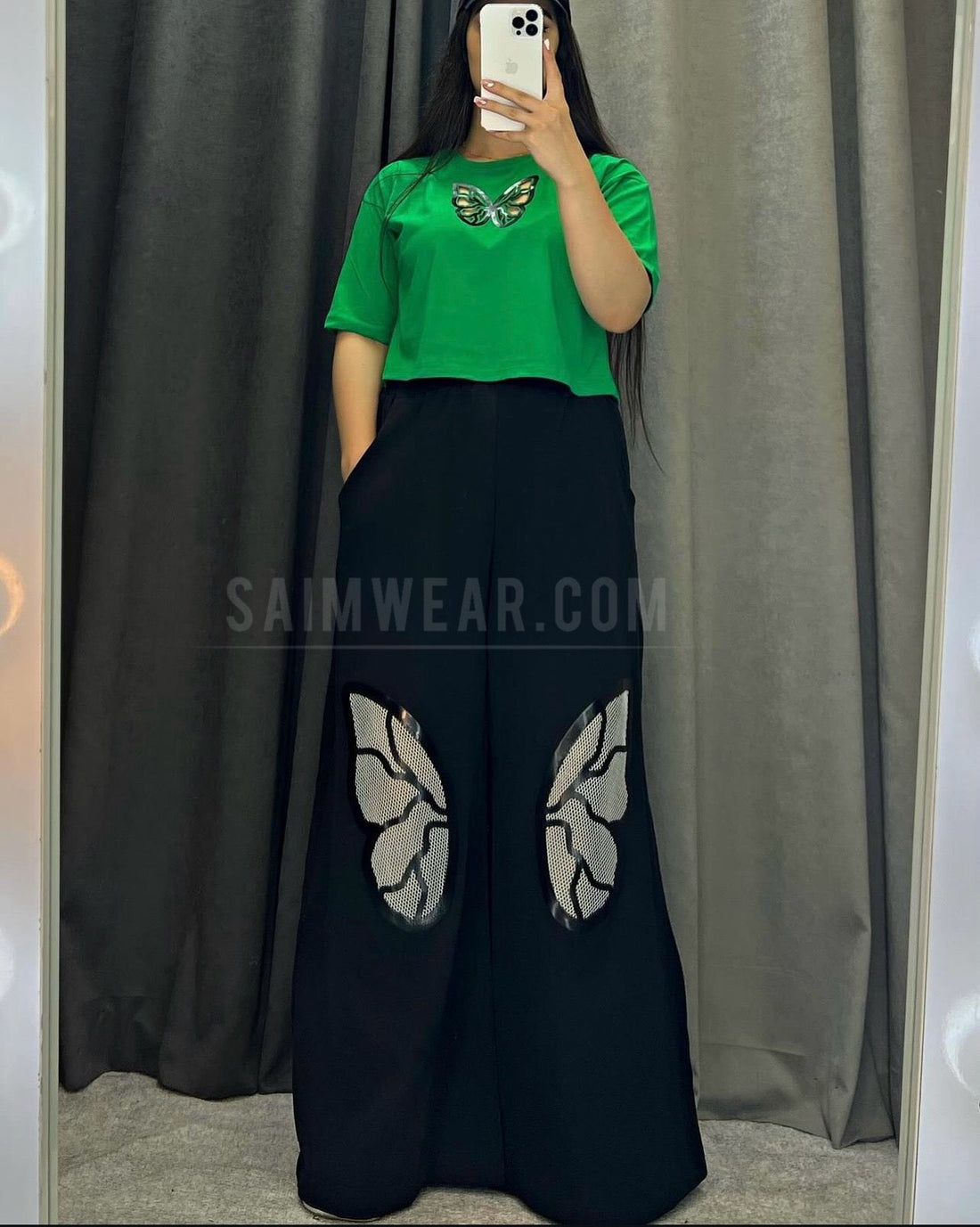 Printed Crop Tee Trousers