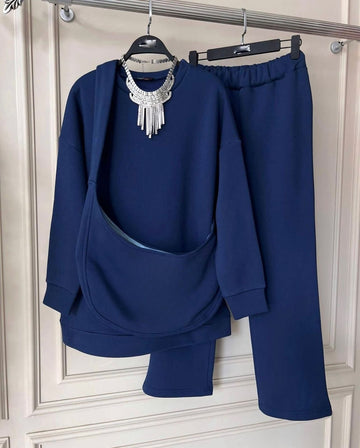 Carryall Winter Fleece Co Ords Set SweatShirt + Trouser + Bag CH 391
