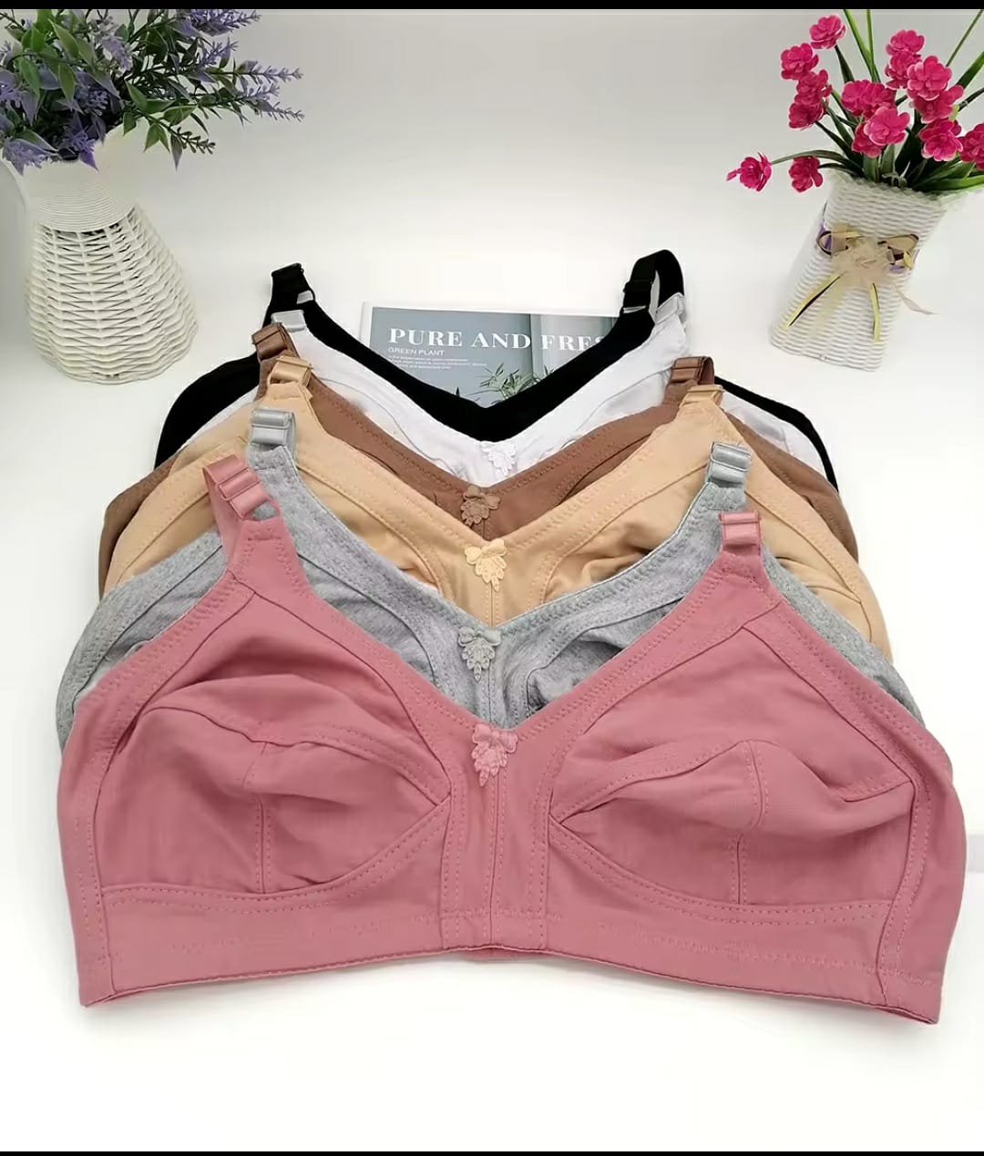 FLAT 50% OFF SALE LIVE NOW | PACK OF 2 IMPORTED PURE STRETCHABLE COTTON BRA